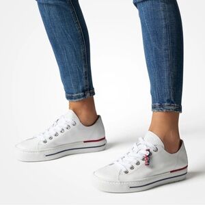 Paul Green Carly Sneaker White Leather Low Top Lace Up Sneakers UK Sz 6.5 (US 9)